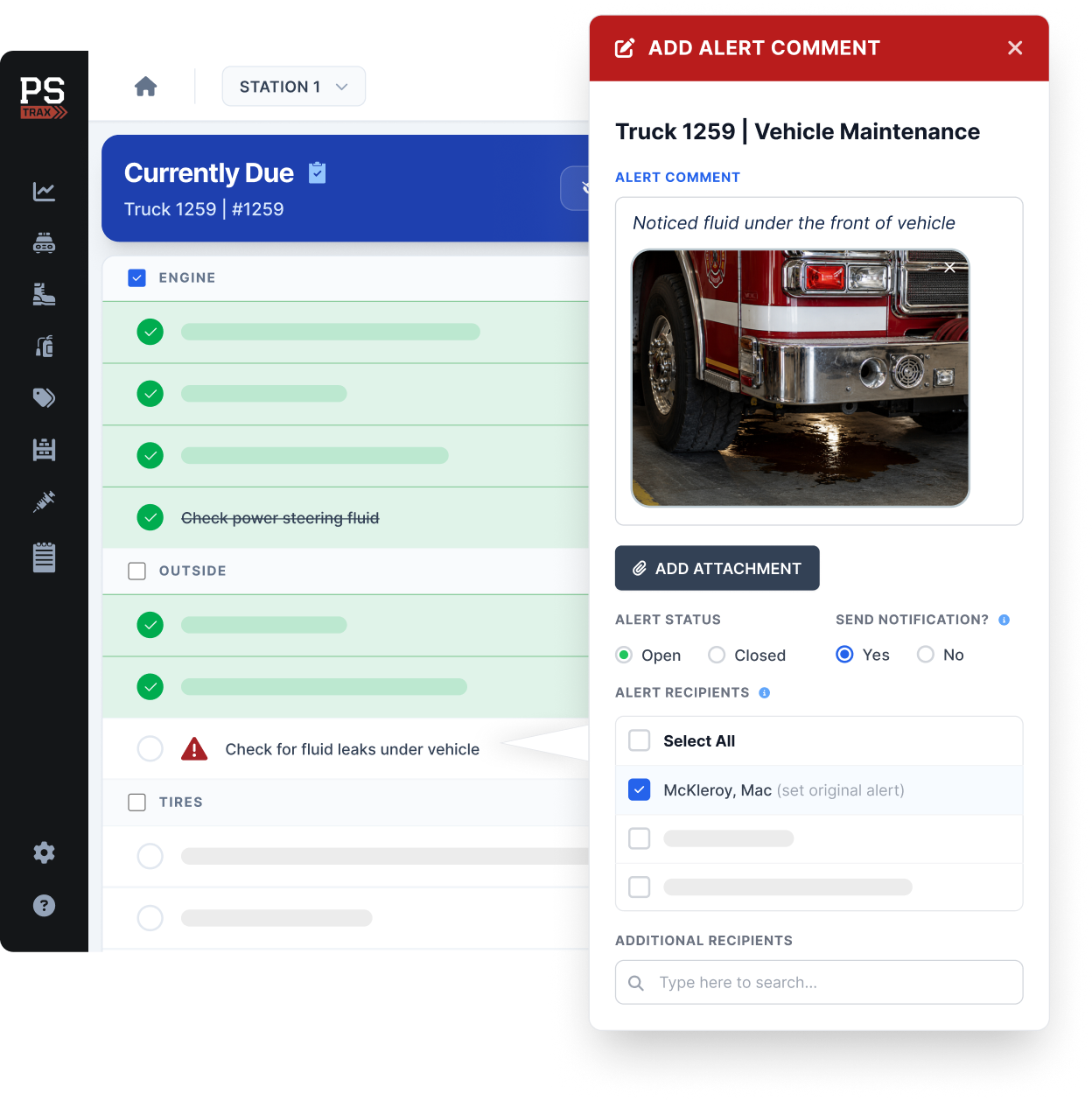 Vehicle inspection UI